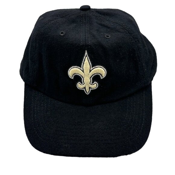 Forty Seven Brand New Orleans Saints Football Team Baseball Cap Hat Black White - Picture 1 of 9